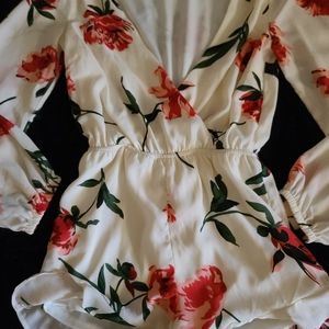 Flowered romper